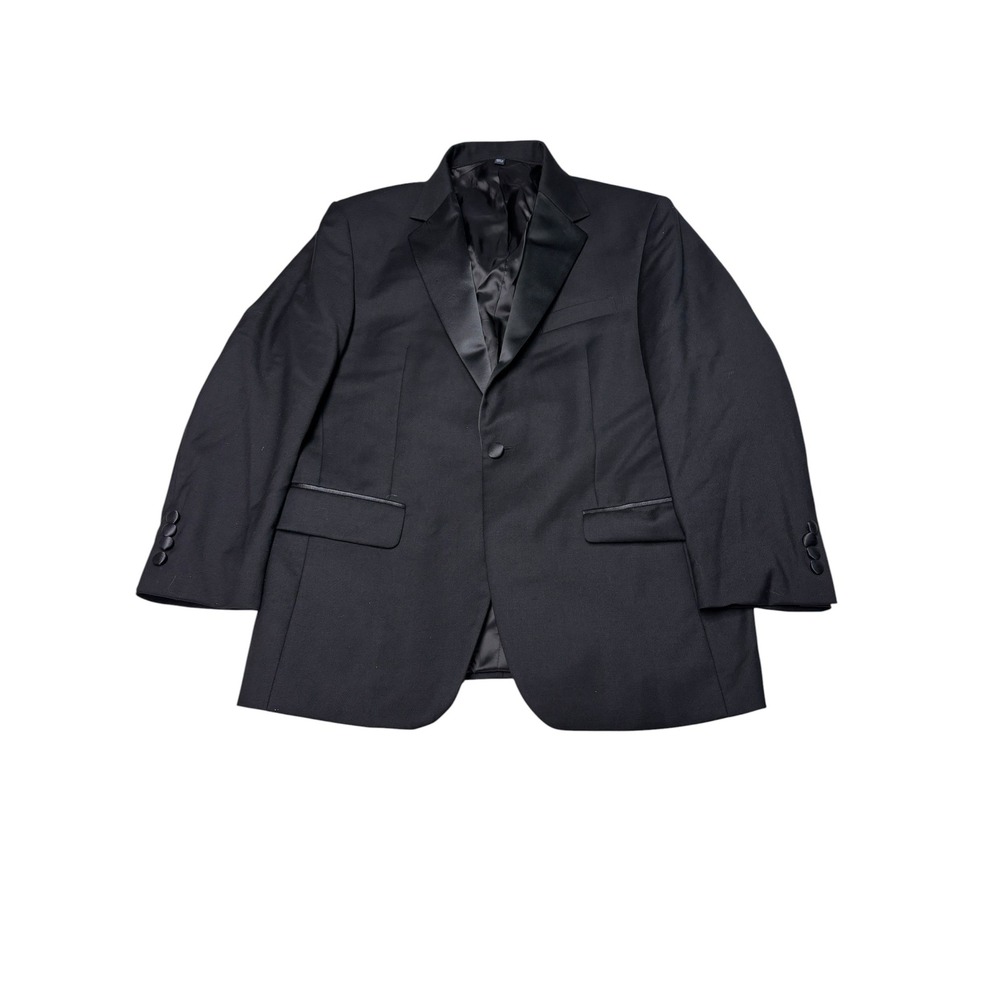 Jos. A. Bank Mens 38 Short Slim Fit Black Wool Tuxedo Jacket Satin Peak Lapel
